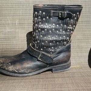 Studded Frye moto boots